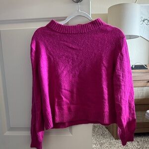 Who What Wear Fuchsia Cowl Neck Sweater